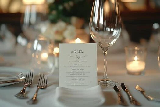 A table set for a private dinner