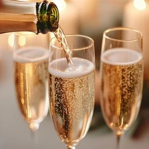Glasses of champagne