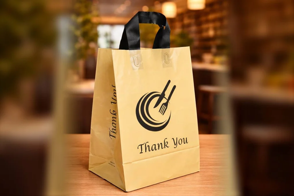 A takeaway bag ready to collect